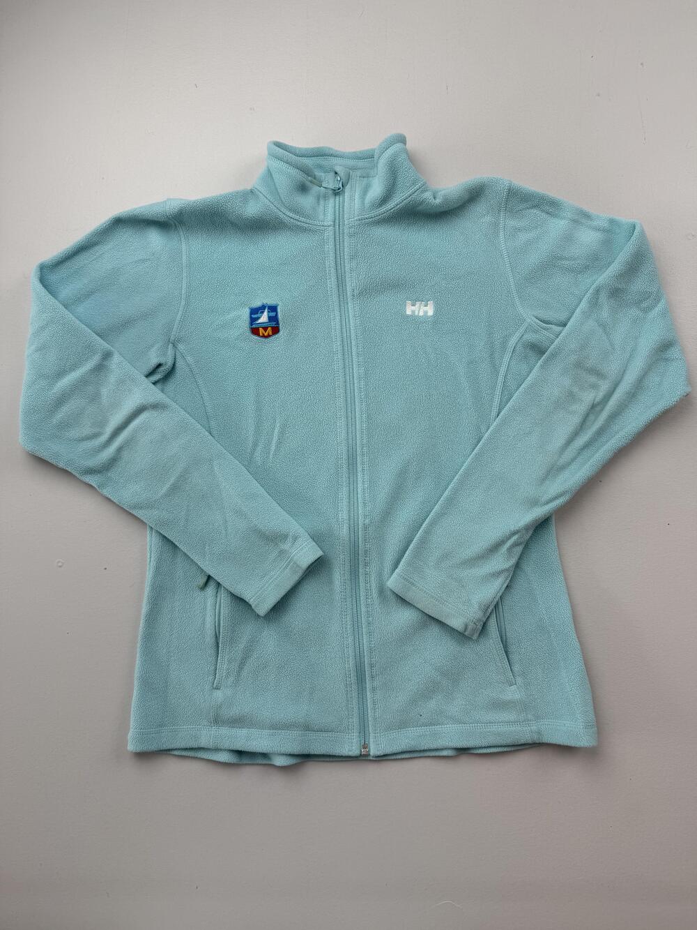 Helly Hansen Fleece Jacket Womens Large Blue Full Zip Pockets Outdoor Warm